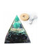 Orgonite Pyramid + Led Lamp Base 5cm Crystal Stones Amulet 5cm Hx16