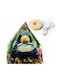Orgonite Pyramid + Led Lamp Base 5cm Crystal Stones Amulet 5cm Hx13