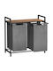 Vasagle Vasagle Stoff Wäschekorb 73lt 73x33x72cm Grau