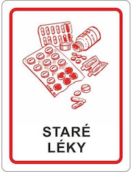 Sticker Old Medicines Container 16x12cm