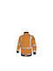 Warning Jacket Made Polyurethane Polyester Coated Polyester Class 3 Color Orange Fluo Navy Blue Roz M Corp