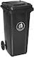 Recycling Plastic Waste Bin 120lt Black