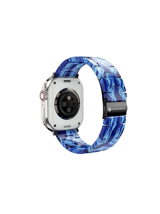 Forcell F-design Armband Rostfreier Stahl Blau (Apple Watch 38/40/41 mm)