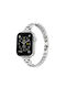 Leewello LW-382 Λουράκι Ανοξείδωτο Ατσάλι Ασημί (Apple Watch 38/40/41/42mm)