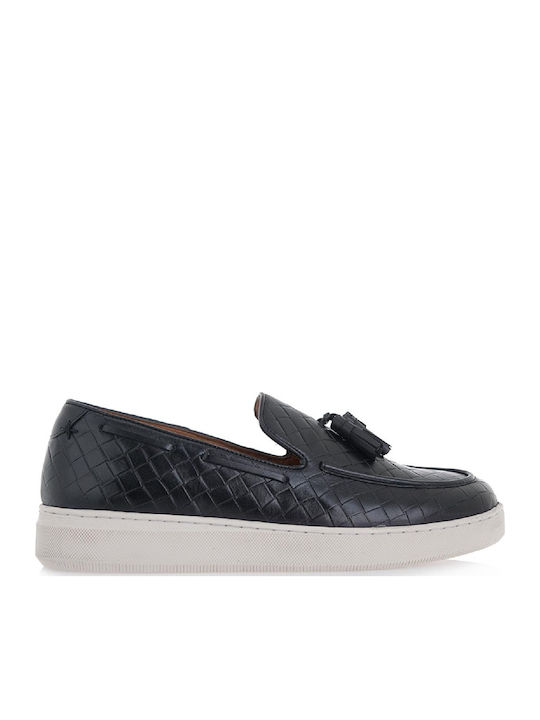 Δερμάτινα Ανδρικά Loafers σε Μαύρο Χρώμα