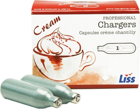 Whipped Cream Siphon Cartridges Set of 10 Liss Gtsa 26-01