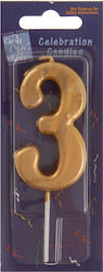 Birthday Candle Numbers Gold Aliprantis 1 Pc No 3