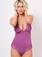 Bodysuit pentru femei cu dantelă Violet