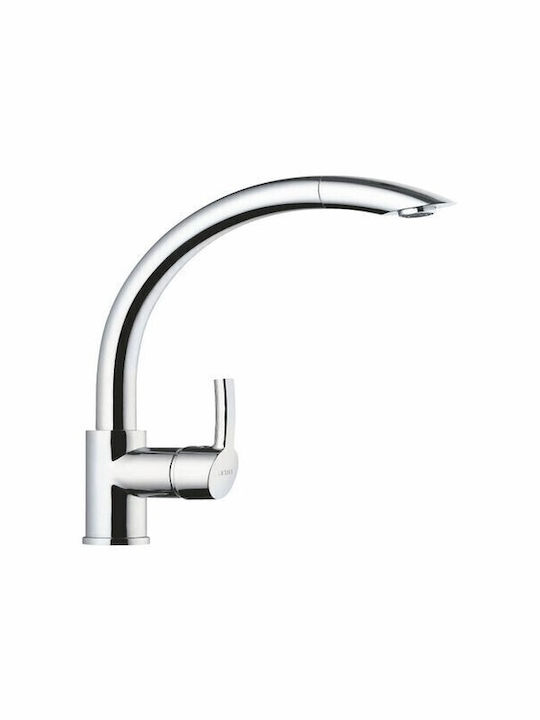 Macart Arwa Surf Kitchen Faucet Counter with Pull-Out Spray Silver