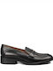 Leather Women's Loafers in Black Color