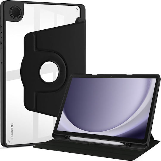 Husă Pentru Samsung Galaxy Tab A9+ Plus 11.0" Cu Stand Rotativ Smart Cover Suport S-pen Negru