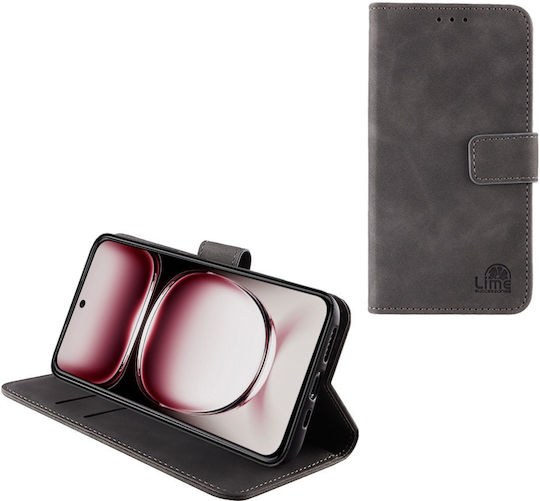 Lime Essential Magnet Wallet Synthetic Leather Gray (Oppo Reno12 Pro 5G)