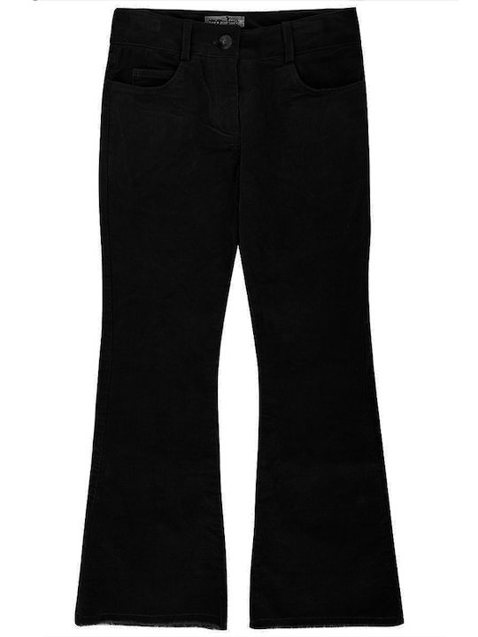 Kinder Schlaghose Stoff Schwarz