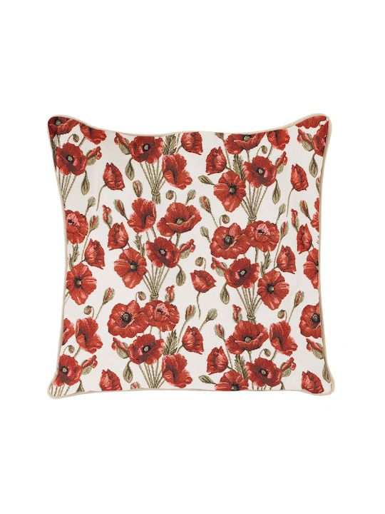 Signare Διακοσμητική Μαξιλαροθήκη 45x45cm – Poppy