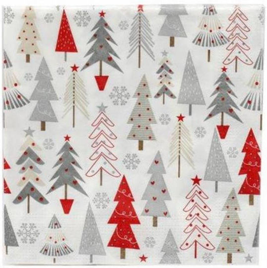 Atmosphera Set Weihnachtsservietten L33xB33cm. 20Stück