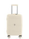 Y Not? Cabin Travel Suitcase Hard Ivory Beige with 4 Wheels Height 55cm SHI43001
