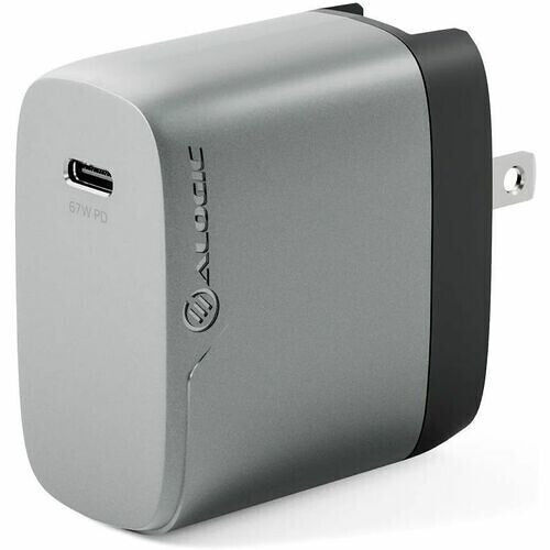Alogic Ladegerät ohne Kabel GaN mit USB-C Anschluss 67W Space Grey (1X67 Rapid Power US)