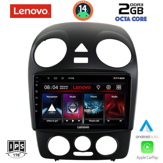 Auto-Audiosystem für Volkswagen Käfer 2004-2011 (Bluetooth/USB/AUX/WiFi/GPS/Apple-Carplay/Android-Auto) mit Touchscreen 9"