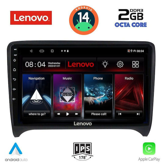 Lenovo Auto-Audiosystem für Audi E-Commerce-Website 2007-2015 (Bluetooth/USB/AUX/WiFi/GPS/Apple-Carplay/Android-Auto) mit Touchscreen 9"