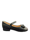 Kids Ballerinas with Hoop & Loop Closure Black