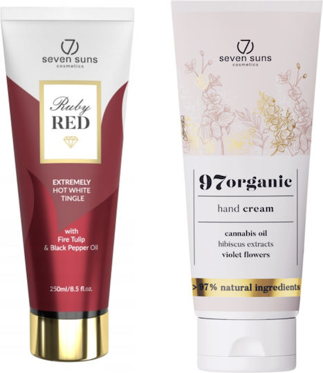 7Suns Cosmetics Ruby Red + Hand Cream Tingle Solarium Κρέμα Σώματος 2τμχ