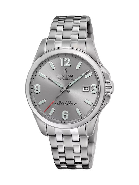 Festina Men's Watch 41mm Battery with Gray Metal Bracelet