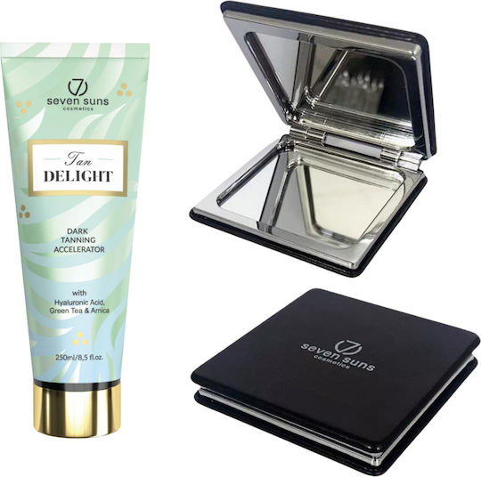 7Suns Cosmetics Tan Delight + Double Mirror Солариум За Тяло Тъмен 250мл