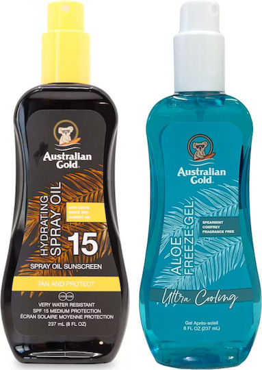 Australian Gold Spf15 Protective Spray Oil + Aloe Freeze Gel