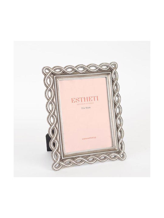 Estheti Home Κορνίζα Resin Ασημί 13x18cm 756-12019