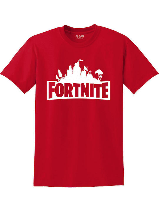 Gildan Kids' T-shirt Red Fortnite