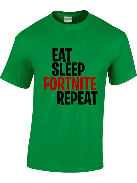 Παιδικό T-shirt Πράσινο Fortnite fever