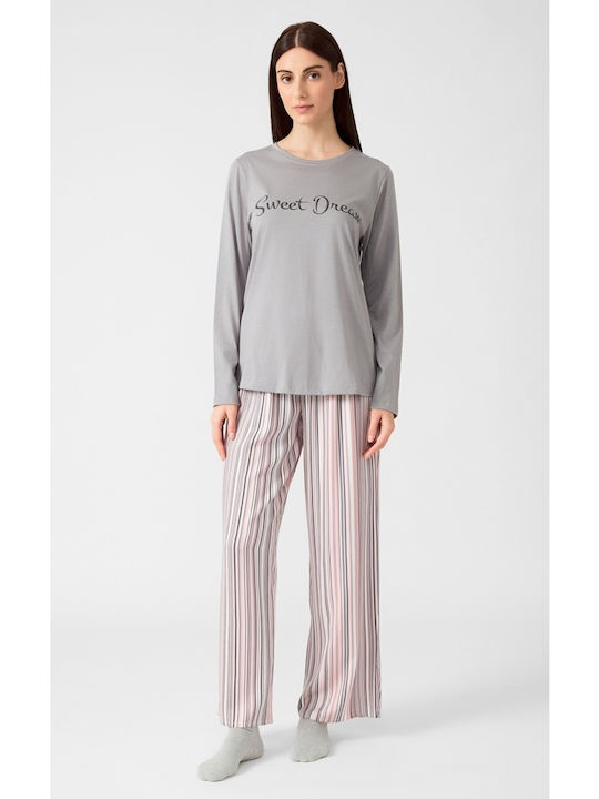Minerva Winter Women's Pyjama Set Gray Sweet
