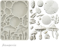 Καλούπι Σιλικόνης A5 15×21cm Stamperia Golden Harmony Wood Mushrooms