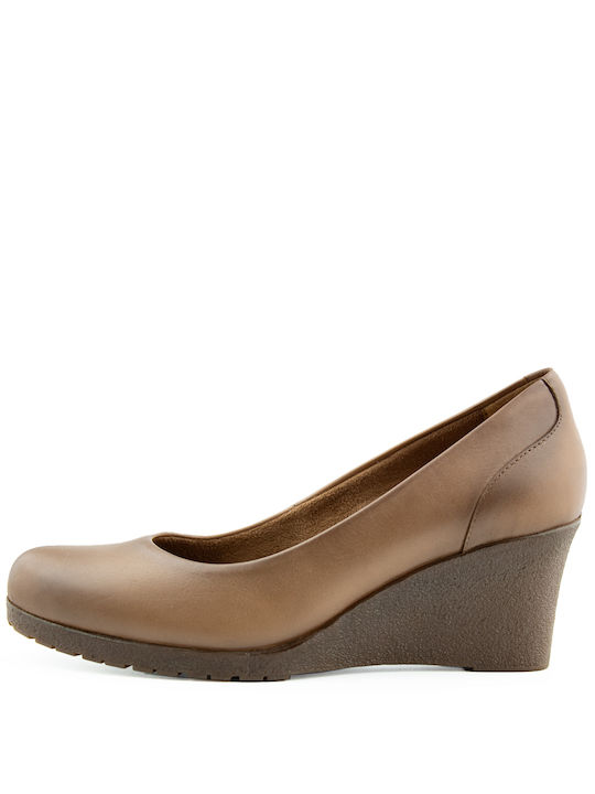 Ragazza Leder Pumps Braun