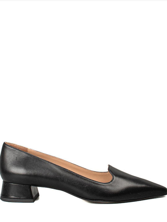 Mourtzi Leather Black Heels