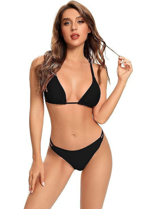 Shekini Elegant Set Bikini Τριγωνάκι Black