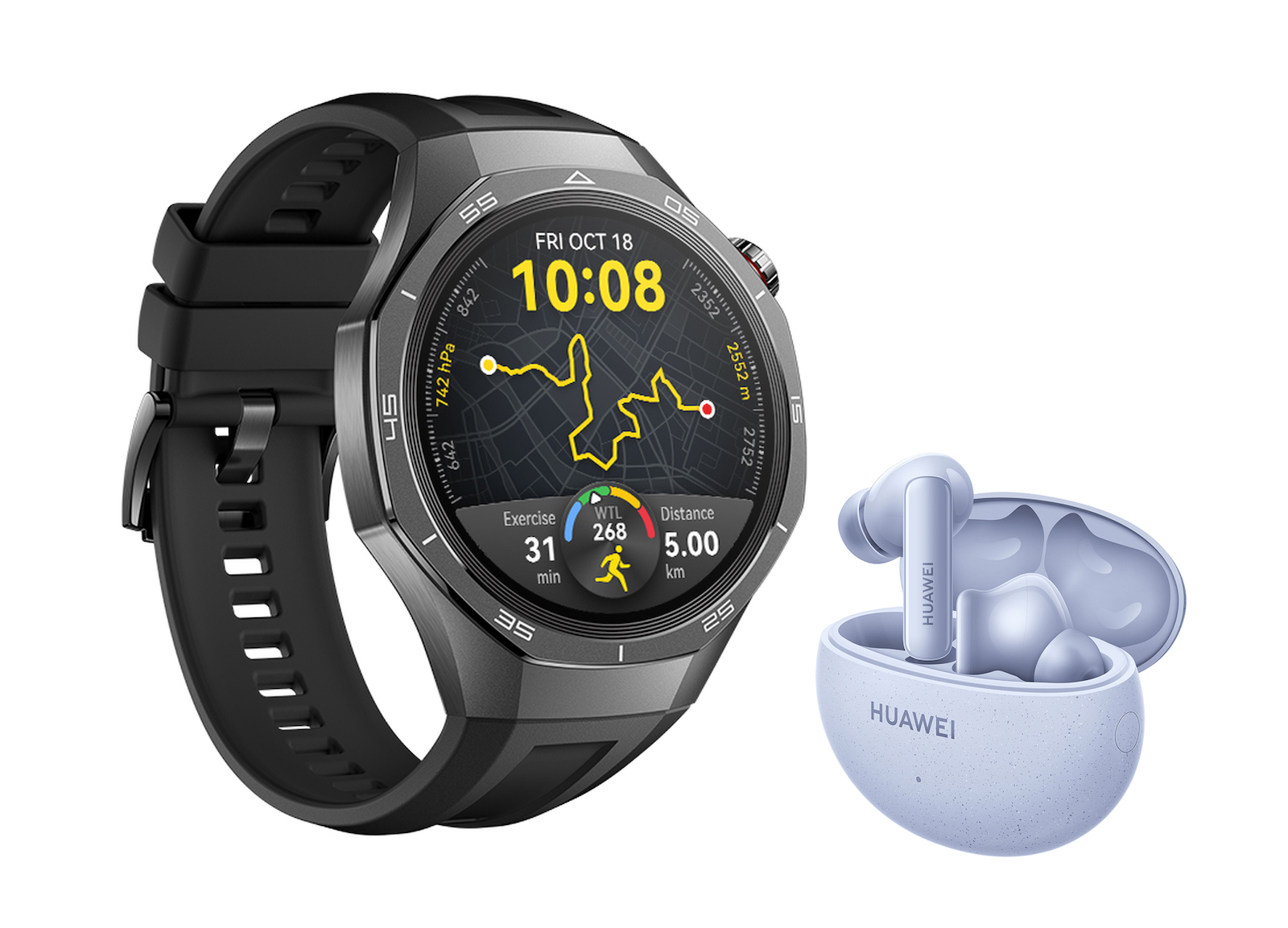 Huawei Watch GT 5 Pro Huawei FreeBuds 5i Blue Titanium 46mm Skroutz.gr