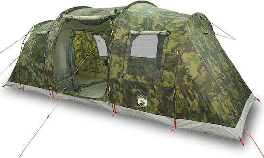 vidaXL Camping Tent Tunnel Khaki for 4 People 472x245x192cm Variation