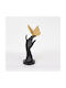 Estheti Home Tabletop Decorative Resin Black Gold Butterfly Hand 14x17x34.6cm 752-27127