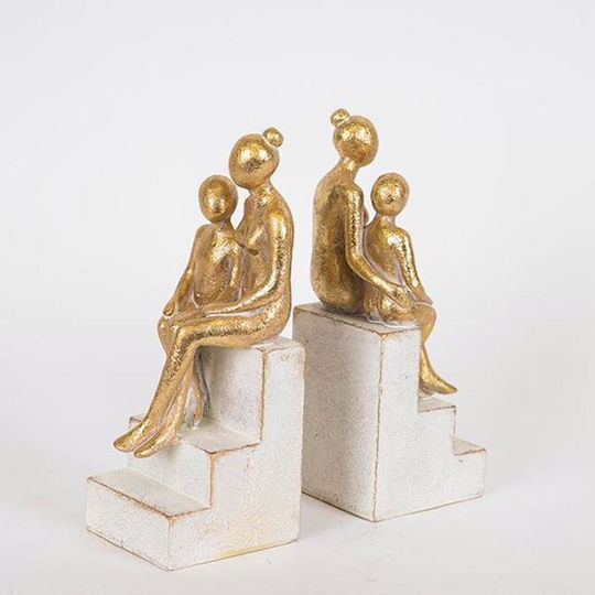 Book End Holder in Gold Colour 8x21.7x8cm 2 Pieces