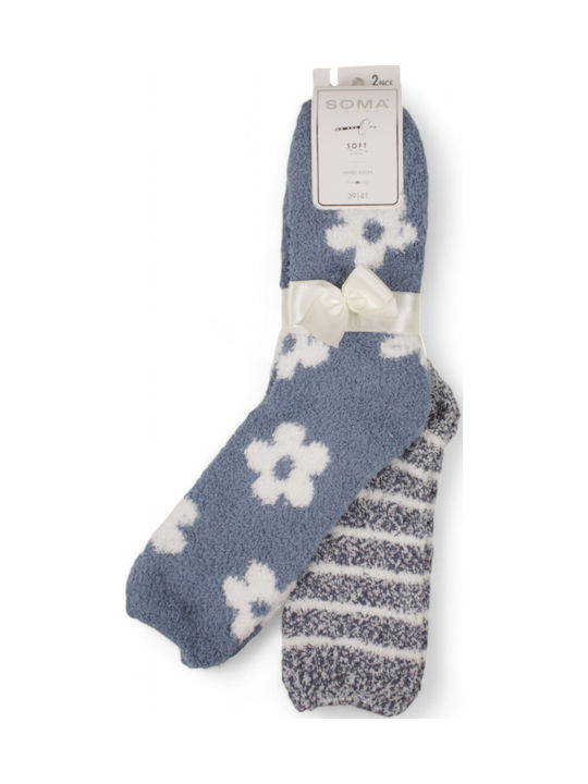 Soma Socks Γυναικείες Κάλτσες Γαλάζιο 2Pack