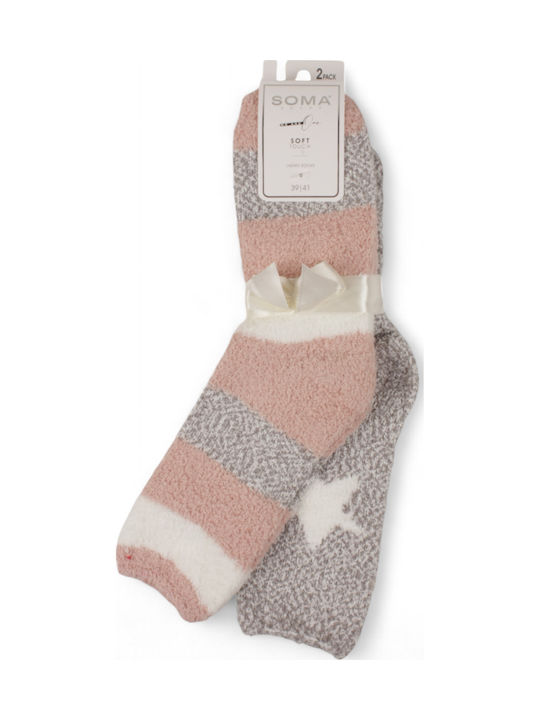 Soma Socks Γυναικείες Κάλτσες Γκρι 2Pack