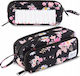 Zagatto Pencil Case Metallic with 3 Compartments Black