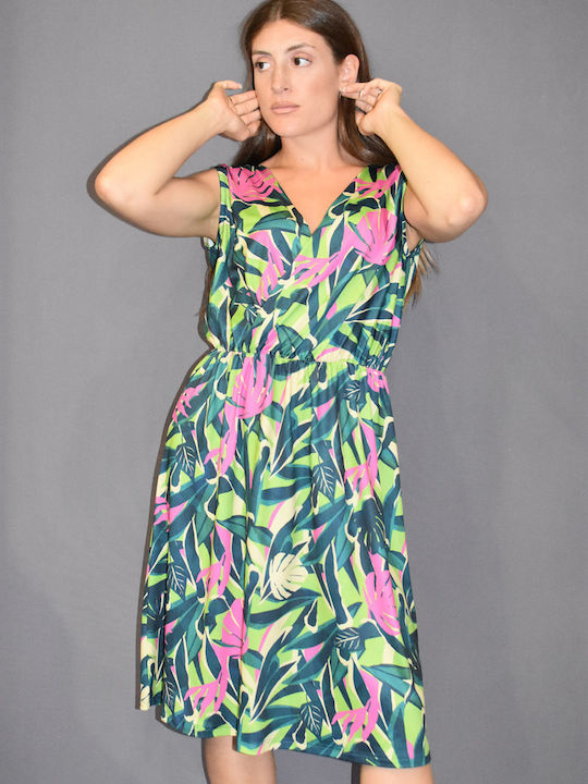 Summer Midi Dress Wrap Green 571524 PRASINO
