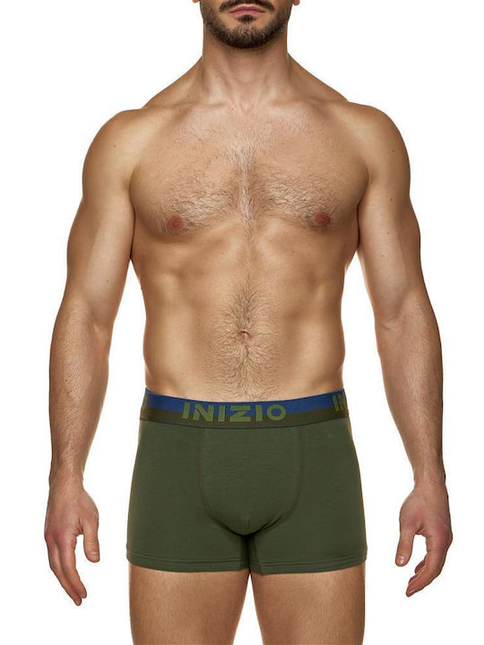 Inizio Men's Boxer KHAKI/BLUE