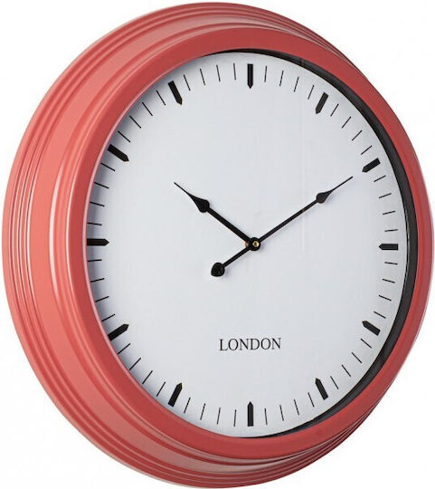 Bizzotto Mathias Wall Clock Red 58.5x8.7cm