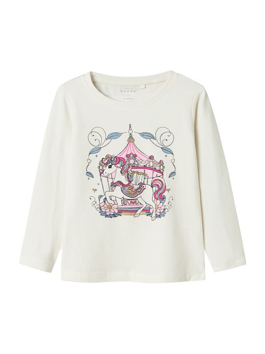 Name It Παιδική Μπλούζα Μακρυμάνικη White Carousel