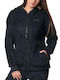 Short Women's Cardigan with Zipper Black
