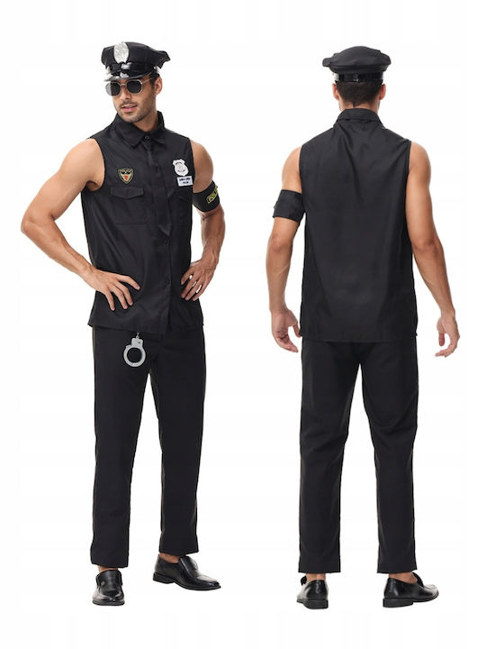 Costum Ofițer de Poliție Bărbați Deghizare Polițist Halloween Carnaval XL