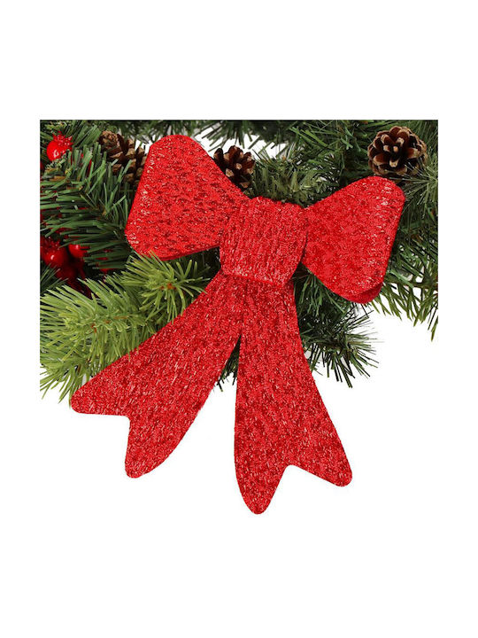 Hängender Bogen Ornament Kunststoff Rot Set 2Stück